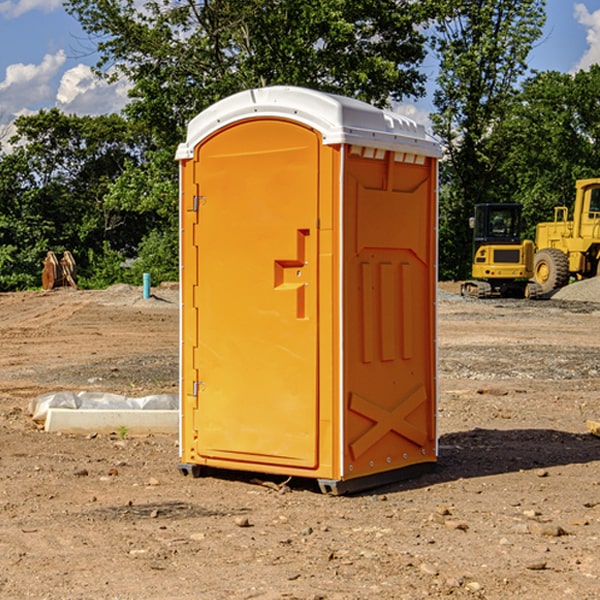 how often are the porta potties cleaned and serviced during a rental period in Bluewater Village